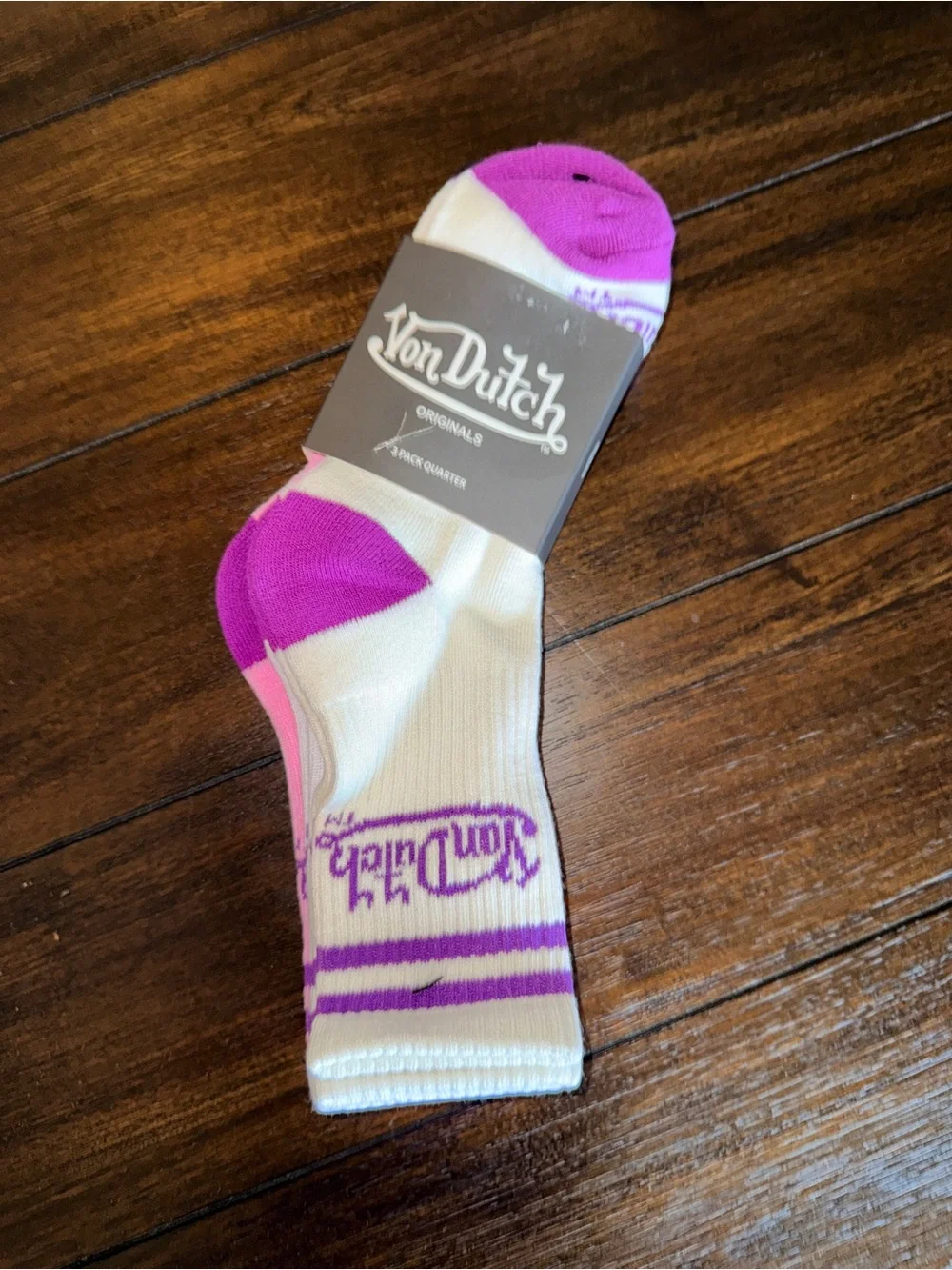 Von Dutch Logo Crew Socks - 3 Pack